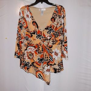 Women's Dress Barn mock wrap front top size xl